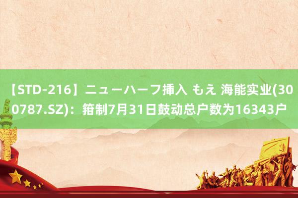 【STD-216】ニューハーフ挿入 もえ 海能实业(300787.SZ)：箝制7月31日鼓动总户数为16343户