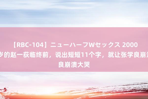【RBC-104】ニューハーフWセックス 2000年88岁的赵一荻临终前，说出短短11个字，就让张学良崩溃大哭