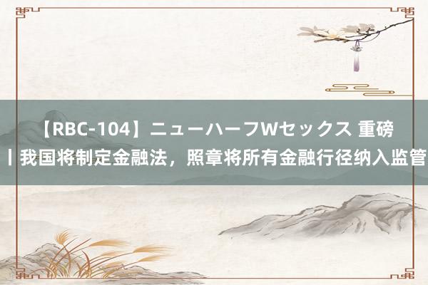 【RBC-104】ニューハーフWセックス 重磅丨我国将制定金融法，照章将所有金融行径纳入监管