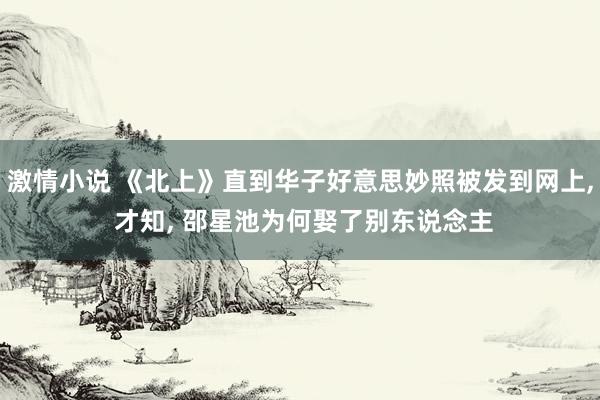 激情小说 《北上》直到华子好意思妙照被发到网上， 才知， 邵星池为何娶了别东说念主