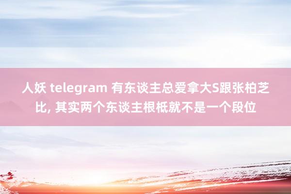 人妖 telegram 有东谈主总爱拿大S跟张柏芝比， 其实两个东谈主根柢就不是一个段位