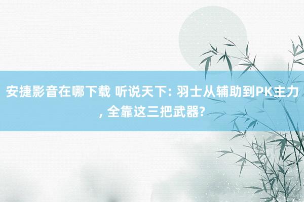 安捷影音在哪下载 听说天下: 羽士从辅助到PK主力， 全靠这三把武器?