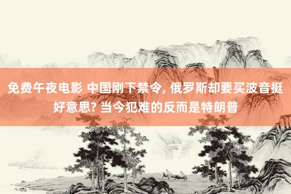 免费午夜电影 中国刚下禁令， 俄罗斯却要买波音挺好意思? 当今犯难的反而是特朗普
