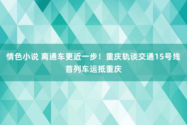 情色小说 离通车更近一步！重庆轨谈交通15号线首列车运抵重庆