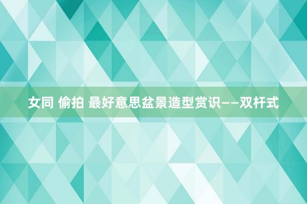 女同 偷拍 最好意思盆景造型赏识——双杆式